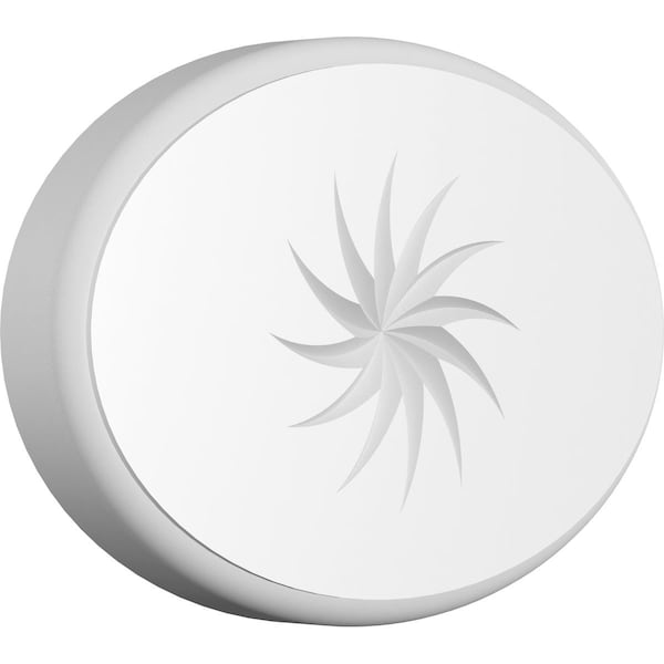 Ekena Millwork Standard Dalton Spiral Rosette With Rounded Edge, 7"W x 4 3/4"H x 3/4"P ROSP070X048X075DAL14 - main